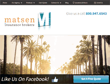 Tablet Screenshot of matseninsurance.com